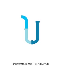 water pipeline flat style icon vector illustration design
