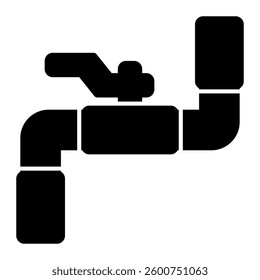 Water pipeline icon solid style transparent