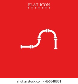 Water pipeline line icon.