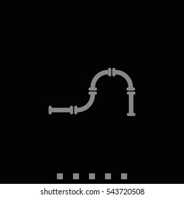 Water pipeline line icon.