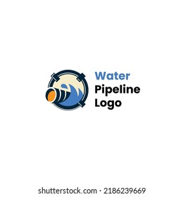 water Pipeline vector logo design