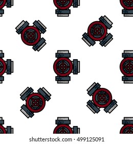 Water Pipes flat icon pattern