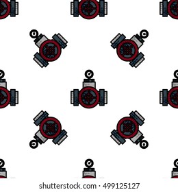 Water Pipes flat icon pattern