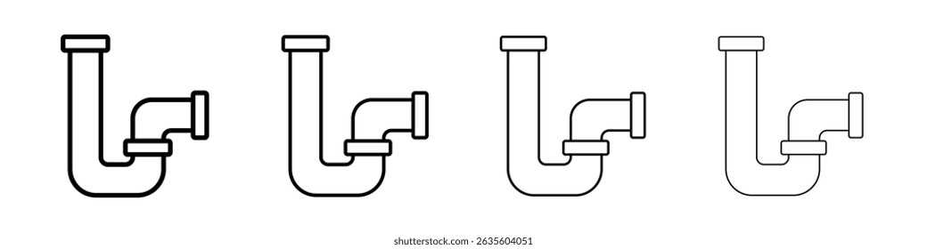 Water pipes icon Flat illustration sign