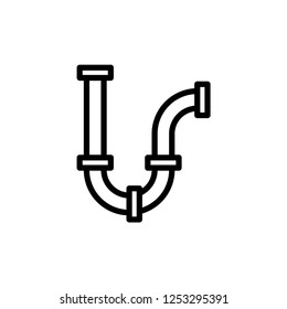 Water pipes icon isolated vector sign symbol.