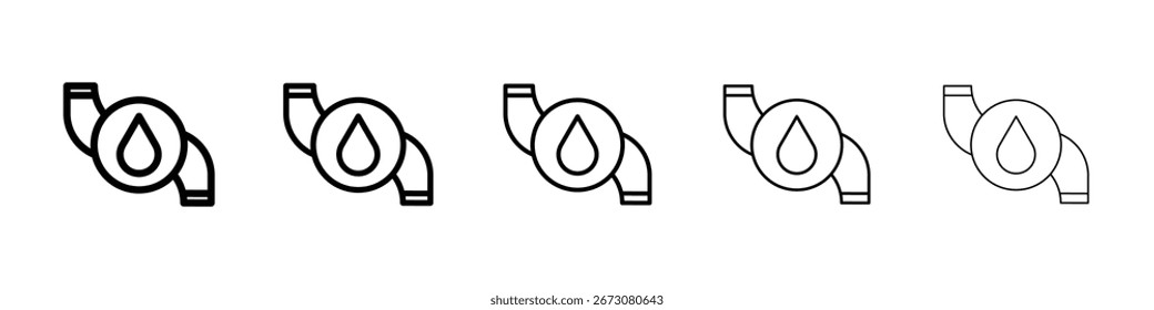 Icono de tuberías de agua Vector aislado sobre fondo blanco