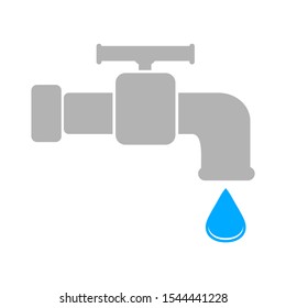 Water Pipes Icon - Pipeline Tap