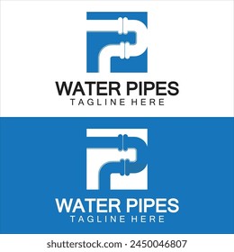 Water Pipes logo icon design template - Vector