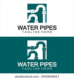 Water Pipes Logo Icon Design Vorlage - Vektorgrafik