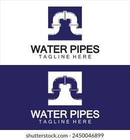 Water Pipes logo icon design template - Vector