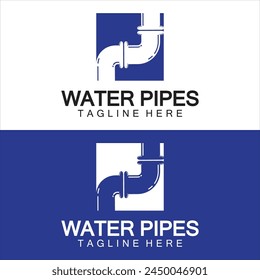 Water Pipes logo icon design template - Vector