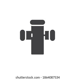 Water piping system vector icon. filled flat sign for mobile concept and web design. Pvc pipe fitting glyph icon. Symbol, logo illustration. Vector graphics