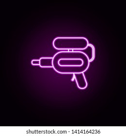 water pistol neon icon. Elements of toys set. Simple icon for websites, web design, mobile app, info graphics