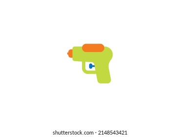 Water Pistol Vector Isolated Emoticon. Water Pistol Icon