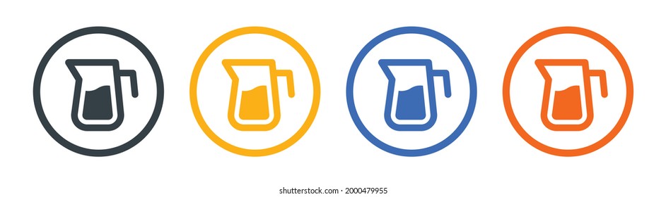 Water Pitcher Icon Vector Graphic Design. Container For Milk Symbol