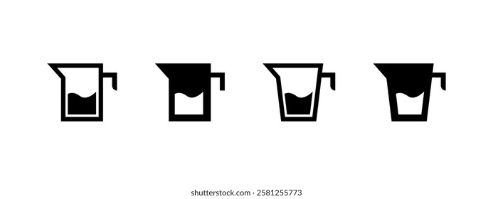 Water pitcher icon vector graphic design. Container icon in black style.