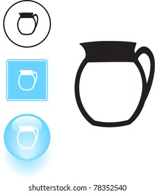 water pitcher symbol sign and button