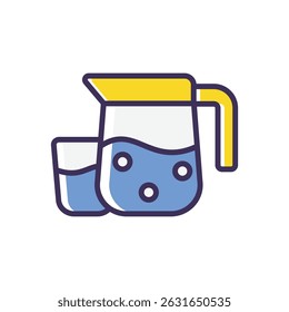Water Pitcher vector icon stock illustration