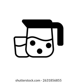 Water Pitcher vector icon stock illustration