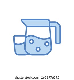 Water Pitcher vector icon stock illustration