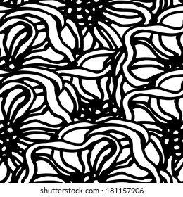 Water plant background. Abstract seamless pattern.