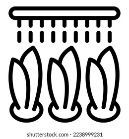 Water plant control icon outline vector. Farm digital. Sensor monitoring