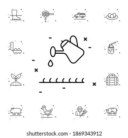 Icono de vector plano vegetal en paquete agrícola