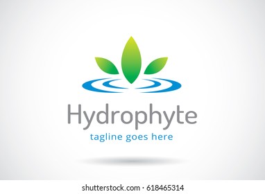 Water Plant Logo Template Design Vector, Emblem, Design Concept, Creative Symbol, Icon