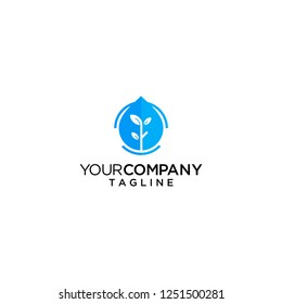 water plants logo vector icon