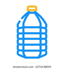 water plastic bottle color icon vector. water plastic bottle sign. isolated symbol illustration
