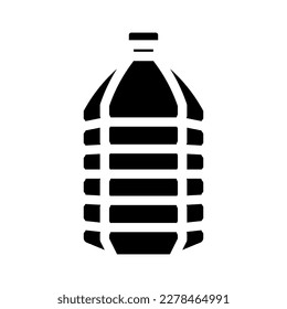 water plastic bottle glyph icon vector. water plastic bottle sign. isolated symbol illustration