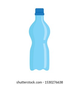 Water plastic bottle icon. Flat illustration of water plastic bottle vector icon for web design