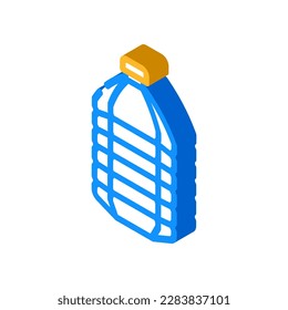 Wasser Plastikflasche isometrische Symbol Vektorgrafik. Plastikflaschenschild aus Wasser. einzelne Symbolillustration