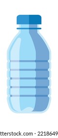 Ilustración vectorial de botella de plástico de agua