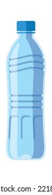 Water plastic bottle vector illustration