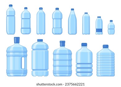 Water bottle large plastic big blue Royalty Free Vector