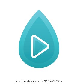 water play gradient logo design template icon