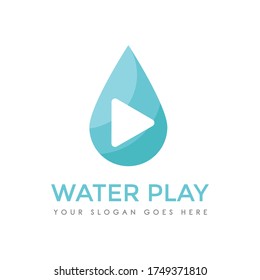 Logotipo de símbolo de icono único y sencillo para el juego de agua para la industria empresarial