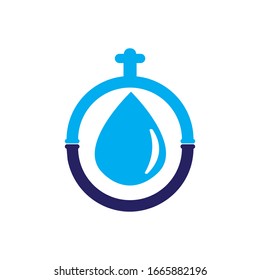 water, plumbing illustration logo vector