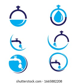 Water Plumbing Illustration Logo Vector Stock Vector (Royalty Free ...