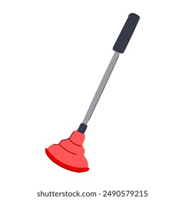 water plunger cartoon. rubber line, boiler unclog, pump bowl water plunger sign. isolated symbol vector illustration