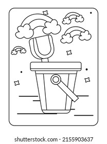 water pod Baby toy coloring page, kids coloring page, toy line art design,