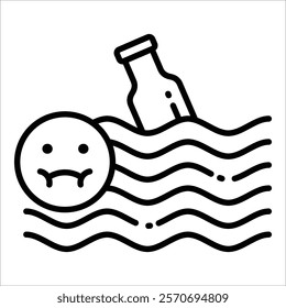 Water Pollution Icon Element For Design