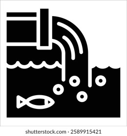 Water Pollution Icon Element For Design