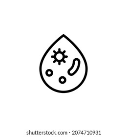 water pollution icon illustration vector graphic