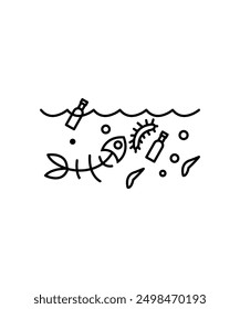 water pollution icon, vector best line icon.