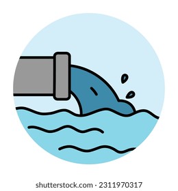 water pollution icon. vector illustration