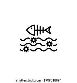 Water Pollution icon in vector. Logotype