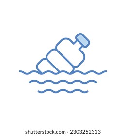 Water Pollution icon vector stock illustration.