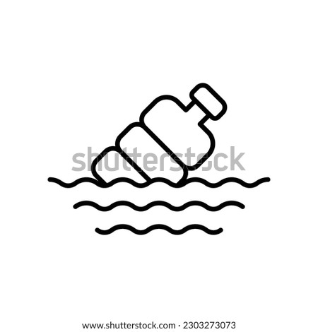 Water Pollution icon vector stock illustration.